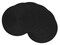 CC Home Furnishings Solid Woven Round Placemats - 15" - Black - Set of 6